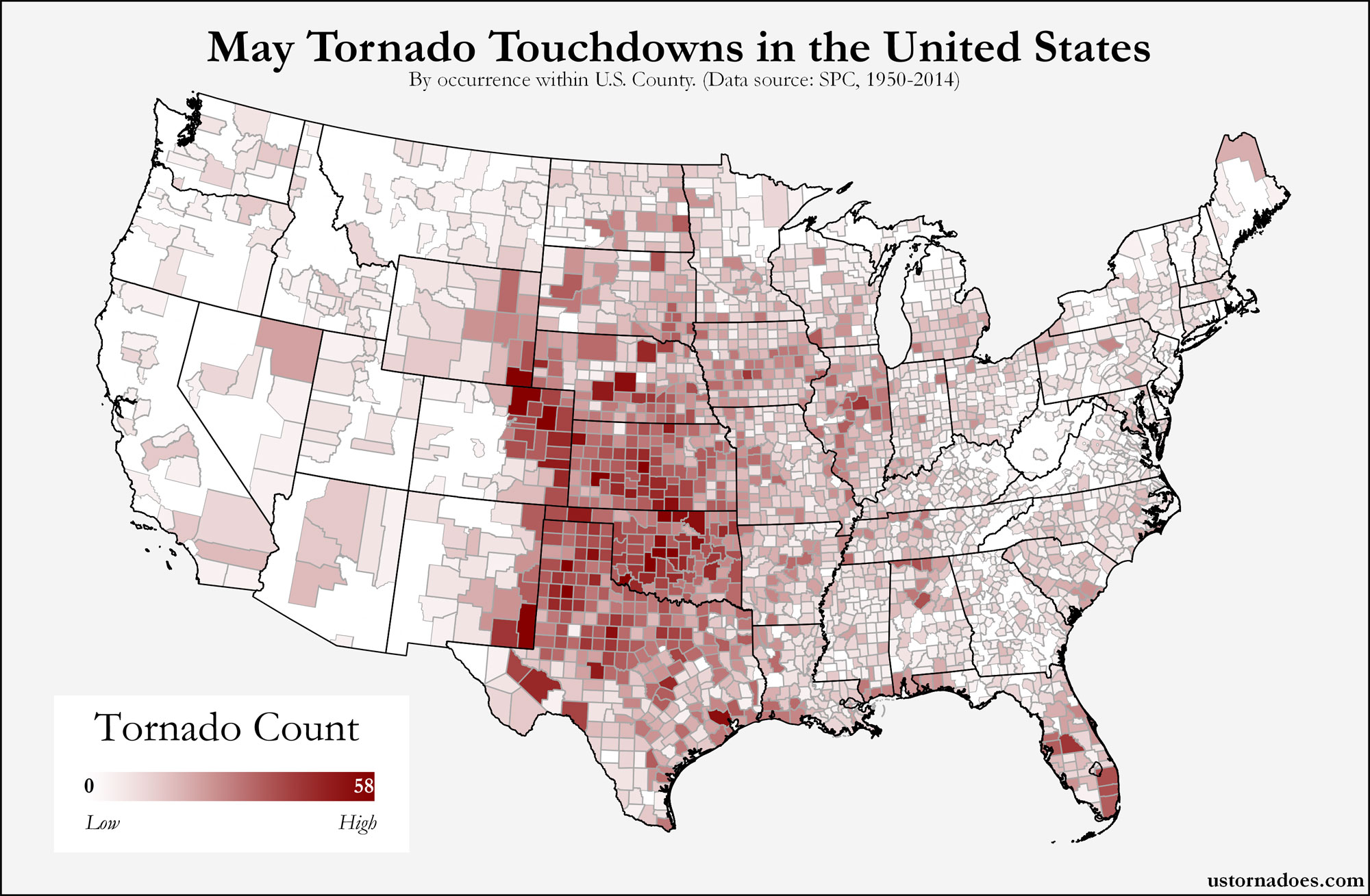 Tornado Map Of Usa United States Map