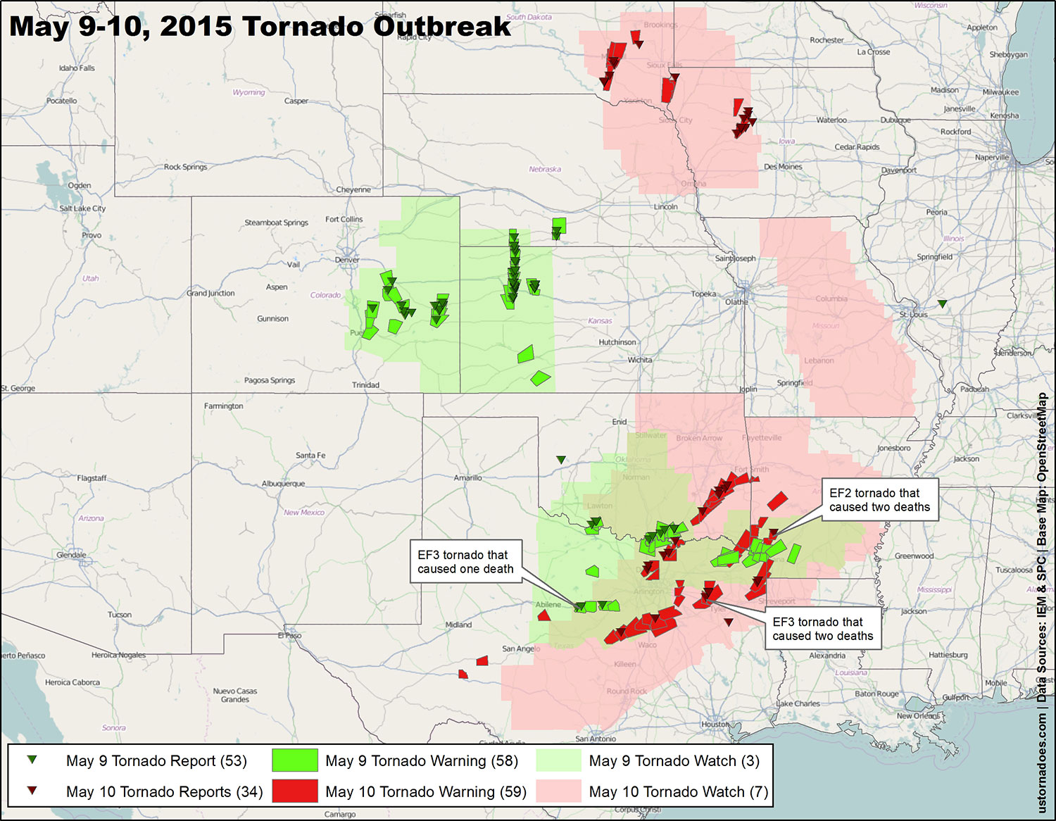 The largest tornado outbreaks of 2015 - U.S. Tornadoes