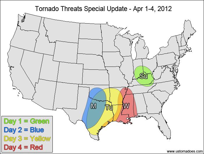 Tornado Threat Special Update: April 1-4, 2012