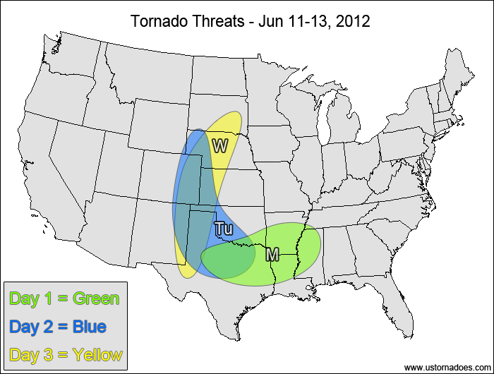 Tornado Threat Forecast: June 11-17, 2012