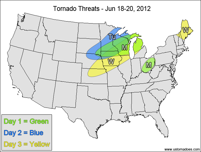 Tornado Threat Forecast: June 18-24, 2012