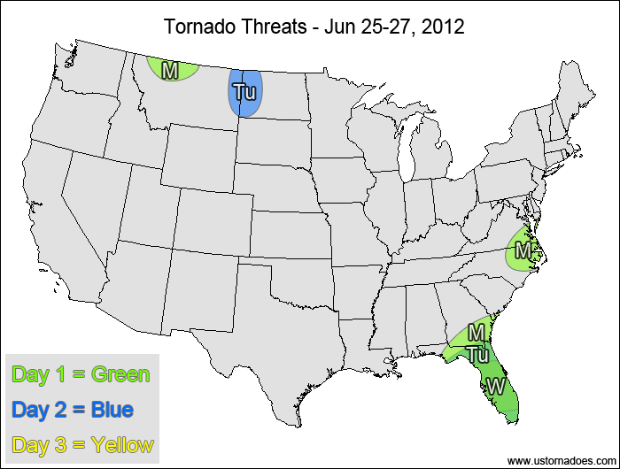Tornado Threat Forecast: June 25-July 1, 2012
