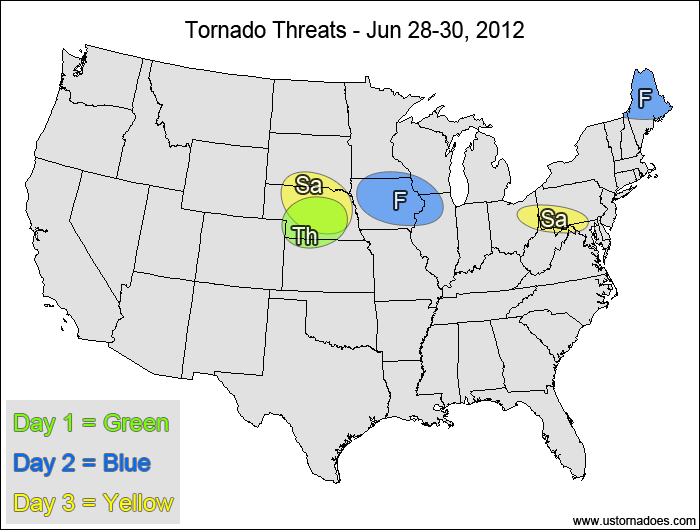 Tornado Threat Forecast: June 28-July 4, 2012