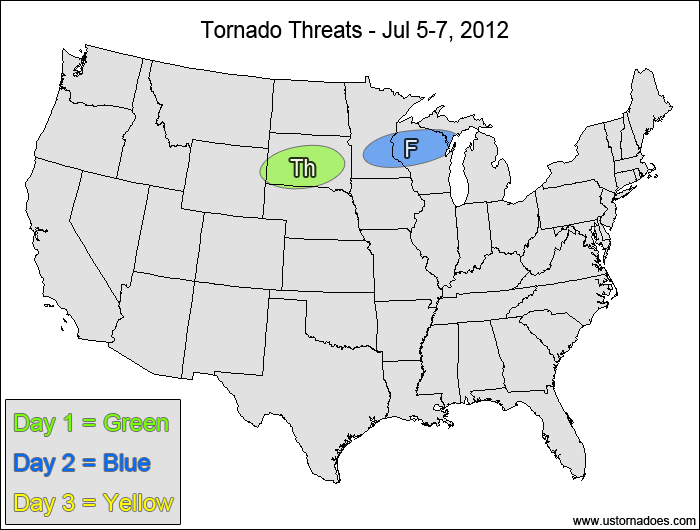 Tornado Threat Forecast: July 5-11, 2012