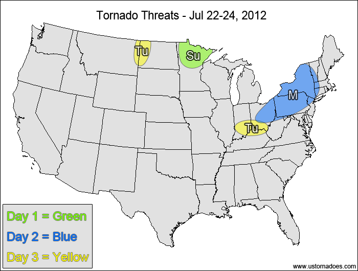 Tornado Threat Forecast: July 22-28, 2012