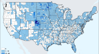 Map: July Tornadoes in the United States