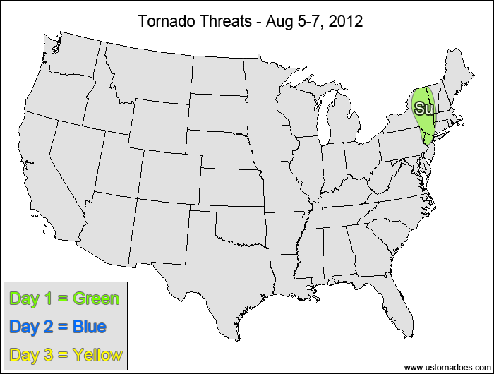 Tornado Threat Forecast: August 5-11, 2012