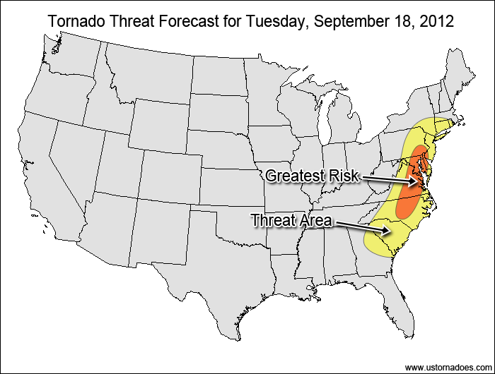 Tornado Threat Forecast: September 18, 2012