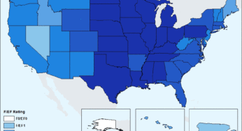 Strongest tornadoes by state, territory and district in the U.S.