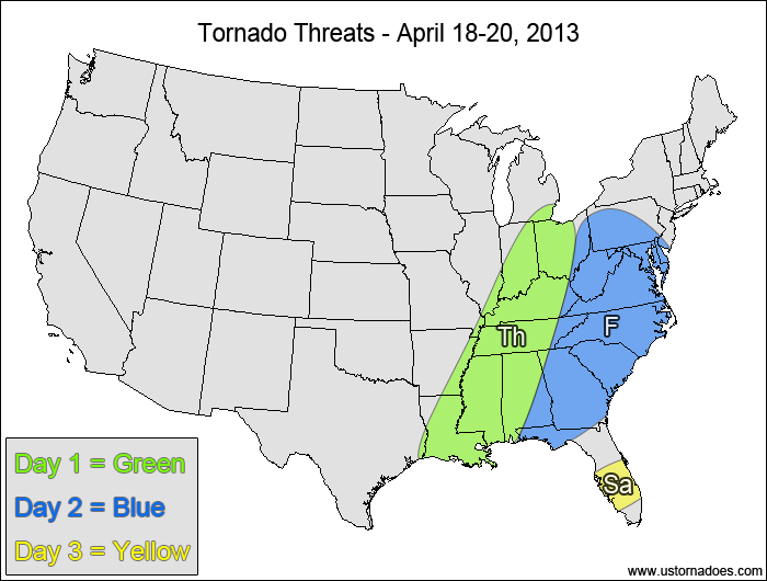 Tornado Threat Forecast: April 18-24, 2013