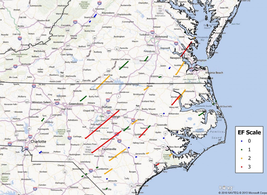 North Carolina's largest tornado outbreak  April 16, 2011
