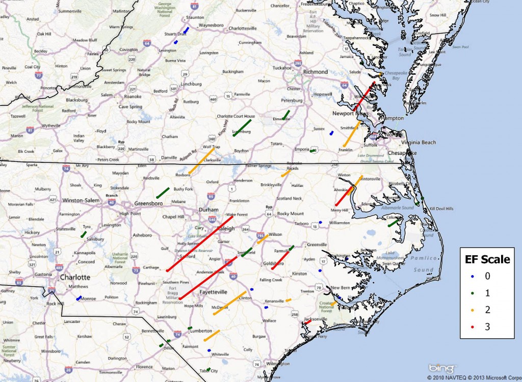 North Carolina's largest tornado outbreak April 16, 2011