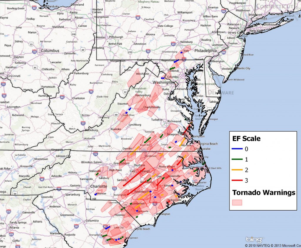 North Carolina's largest tornado outbreak  April 16, 2011