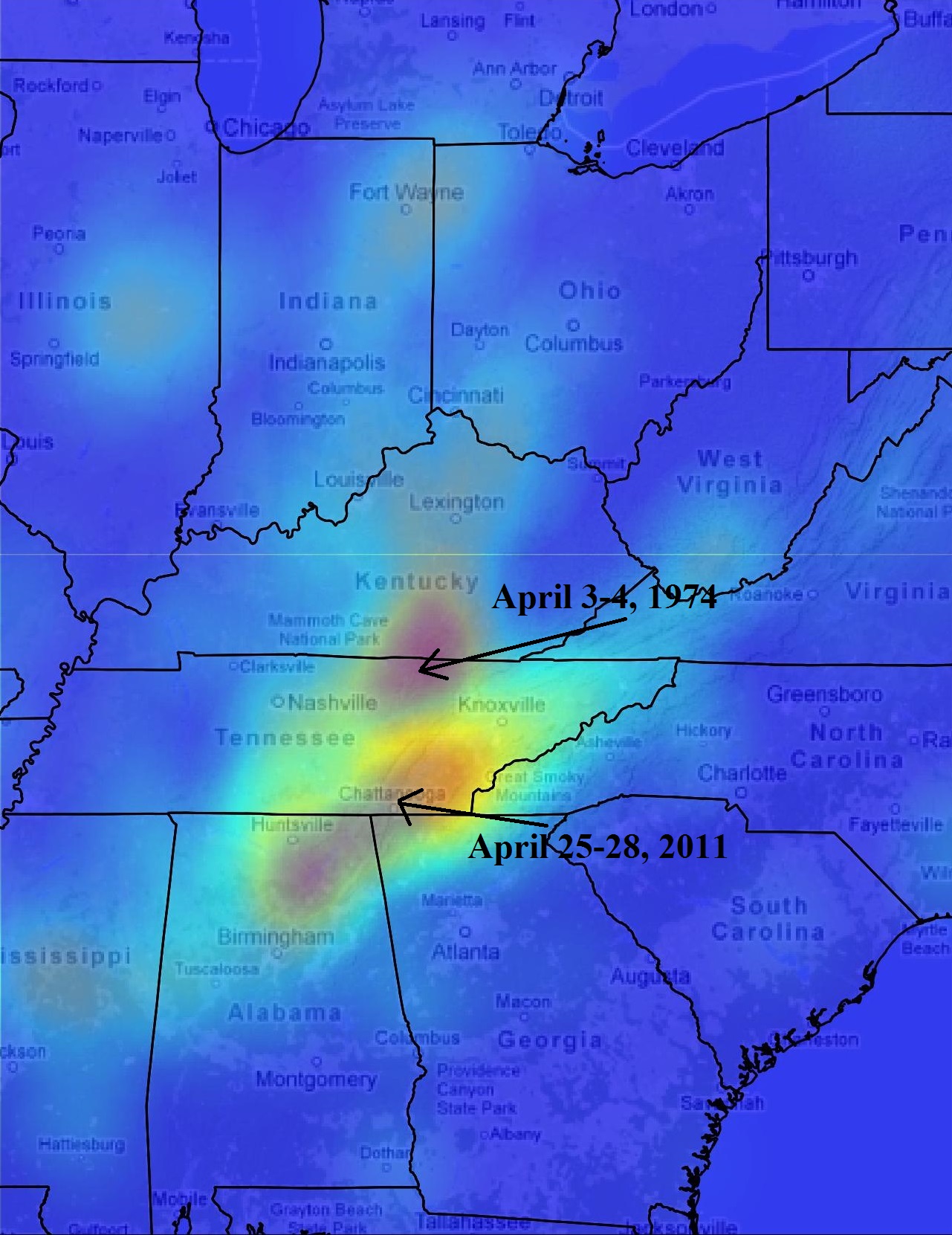 Discussing the Super Outbreaks of 1974 and 2011: Was one more “super” than the other?