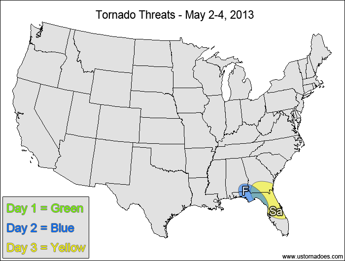 Tornado Threat Forecast: May 2-8, 2013