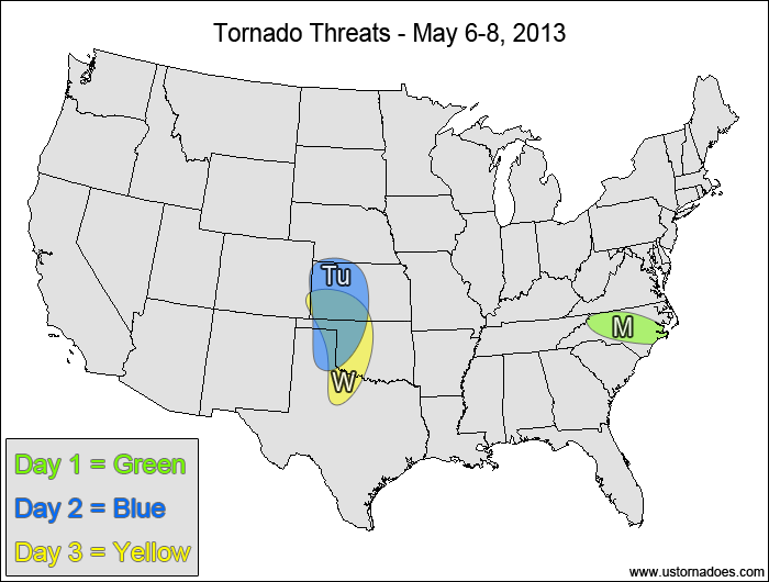Tornado Threat Forecast: May 6-12, 2013