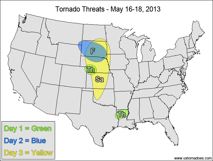 Tornado Threat Forecast: May 16-22, 2013