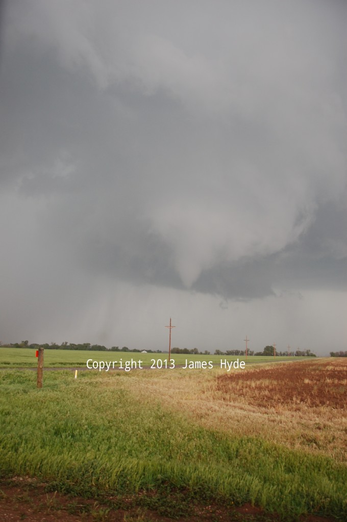 Funnel Cloud  taken by James Hyde near Caldwell,Kansas on May 19, 2013