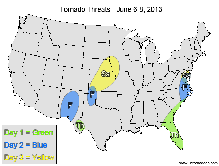 Tornado Threat Forecast: June 6-12, 2013