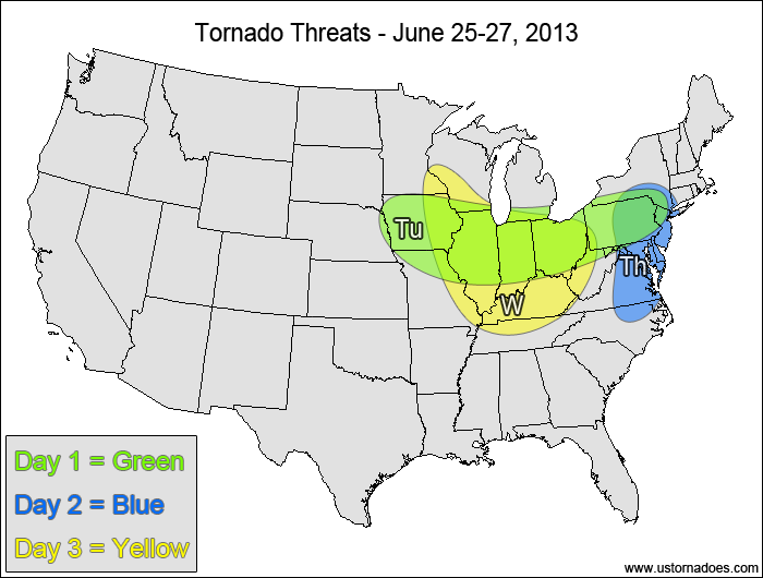 Tornado Threat Forecast: June 25-July 1, 2013