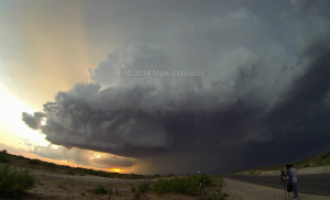 JT and Ian admire the eastern NM supercell on May 25, 2014.
