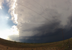 The leading supercell as it neared Sterling City, TX on May 26, 2014.