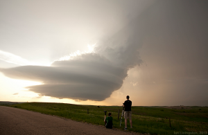 Mark and JT watch a supercell over Nebraska 5/26/13.