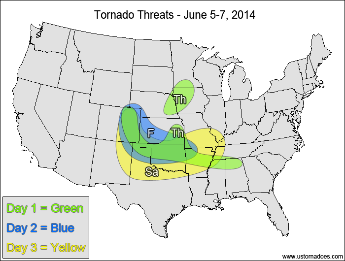 Tornado Threat Forecast: June 5-11, 2014