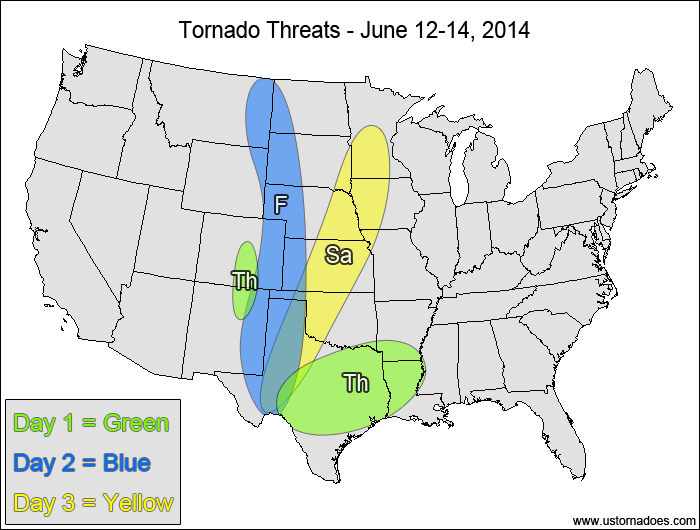 Tornado Threat Forecast: June 12-18, 2014