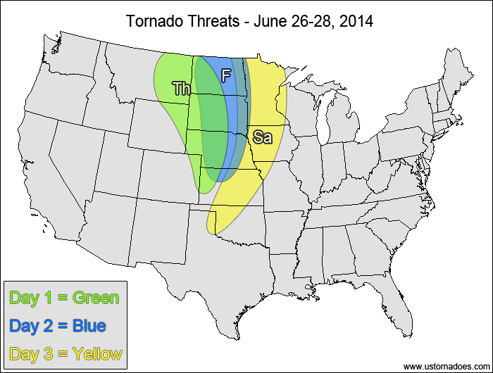 Tornado Threat Forecast: June 26-July 2, 2014
