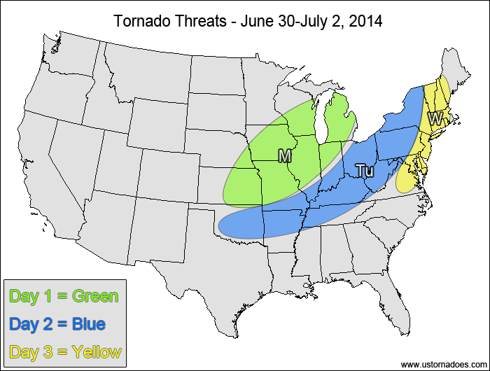Tornado Threat Forecast: June 30-July 6, 2014
