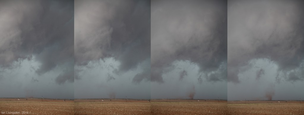 Brief spinup near Lenorah Texas on May 26, 2014. (Ian Livingston)