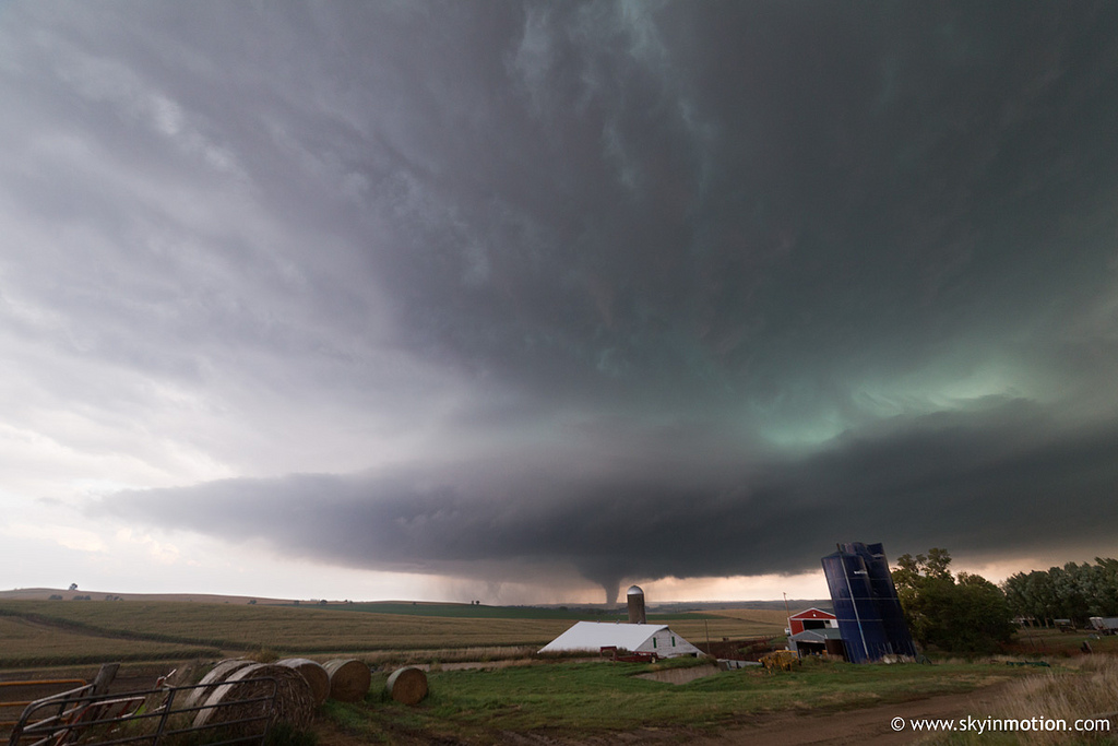 Cone tornado near Climbing Hill, Iowa on October 4, 2013. (Brett Roberts via Flickr)