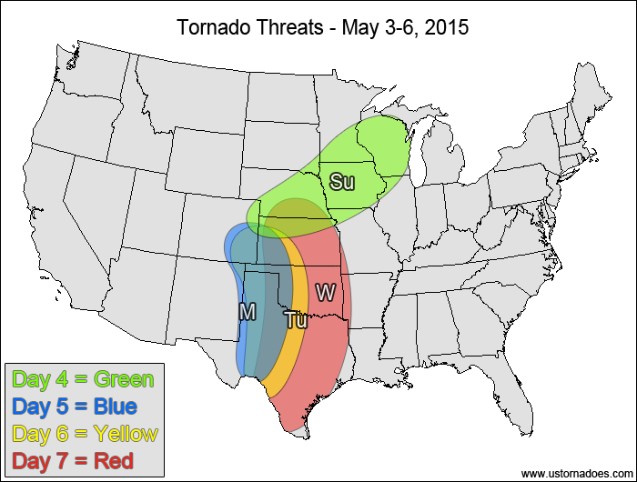 Tornado Threat Forecast: April 30-May 6, 2015