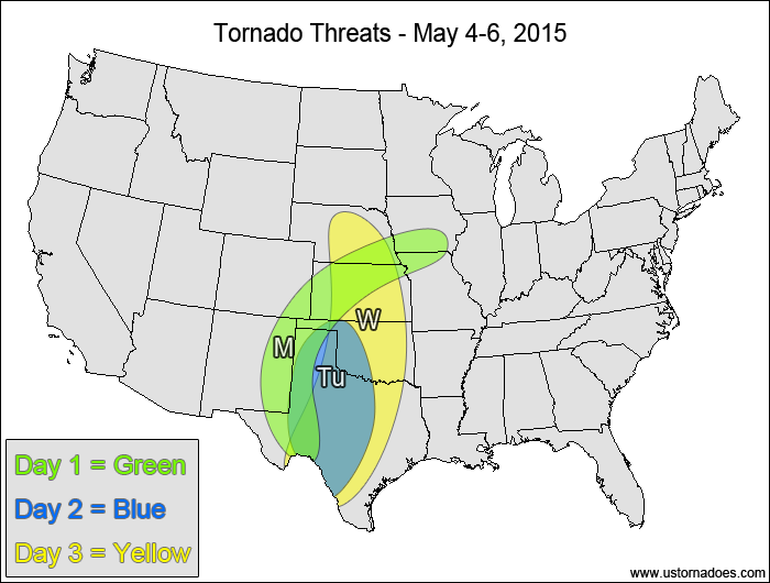 Tornado Threat Forecast: May 4-10, 2015