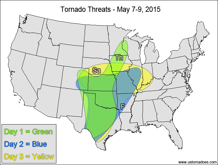 Tornado Threat Forecast: May 7-13, 2015