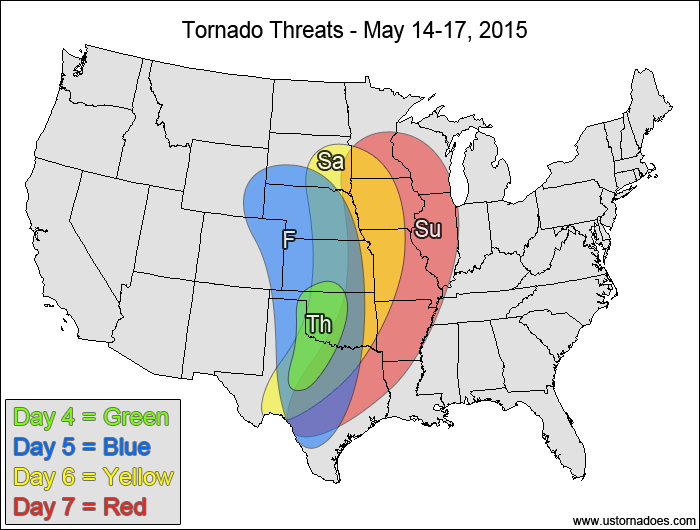 Tornado Threat Forecast: May 11-17, 2015