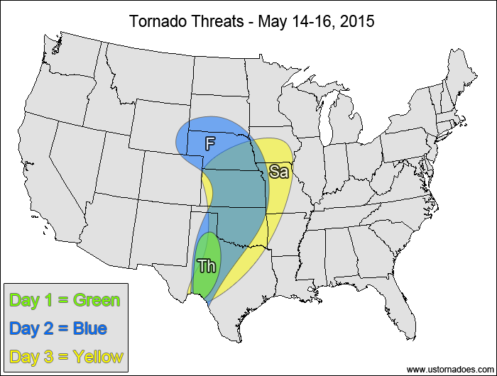 Tornado Threat Forecast: May 14-20, 2015