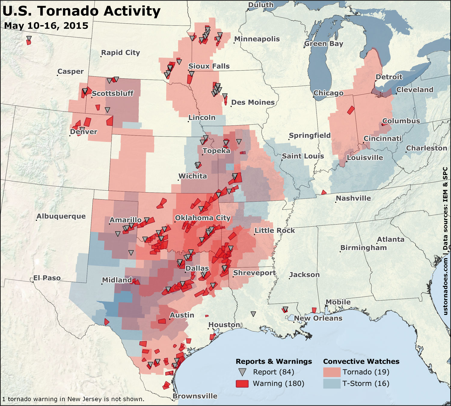 May continues being May by delivering waves of tornadoes - U.S. Tornadoes1500 x 1352
