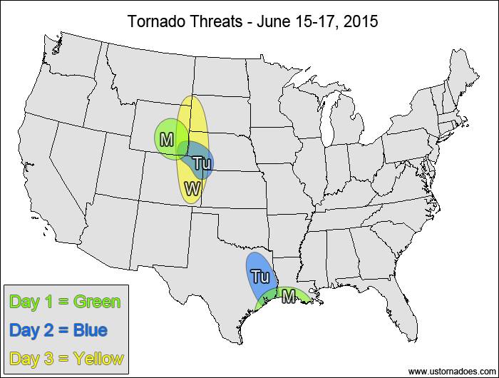 Tornado Threat Forecast: June 15-21, 2015