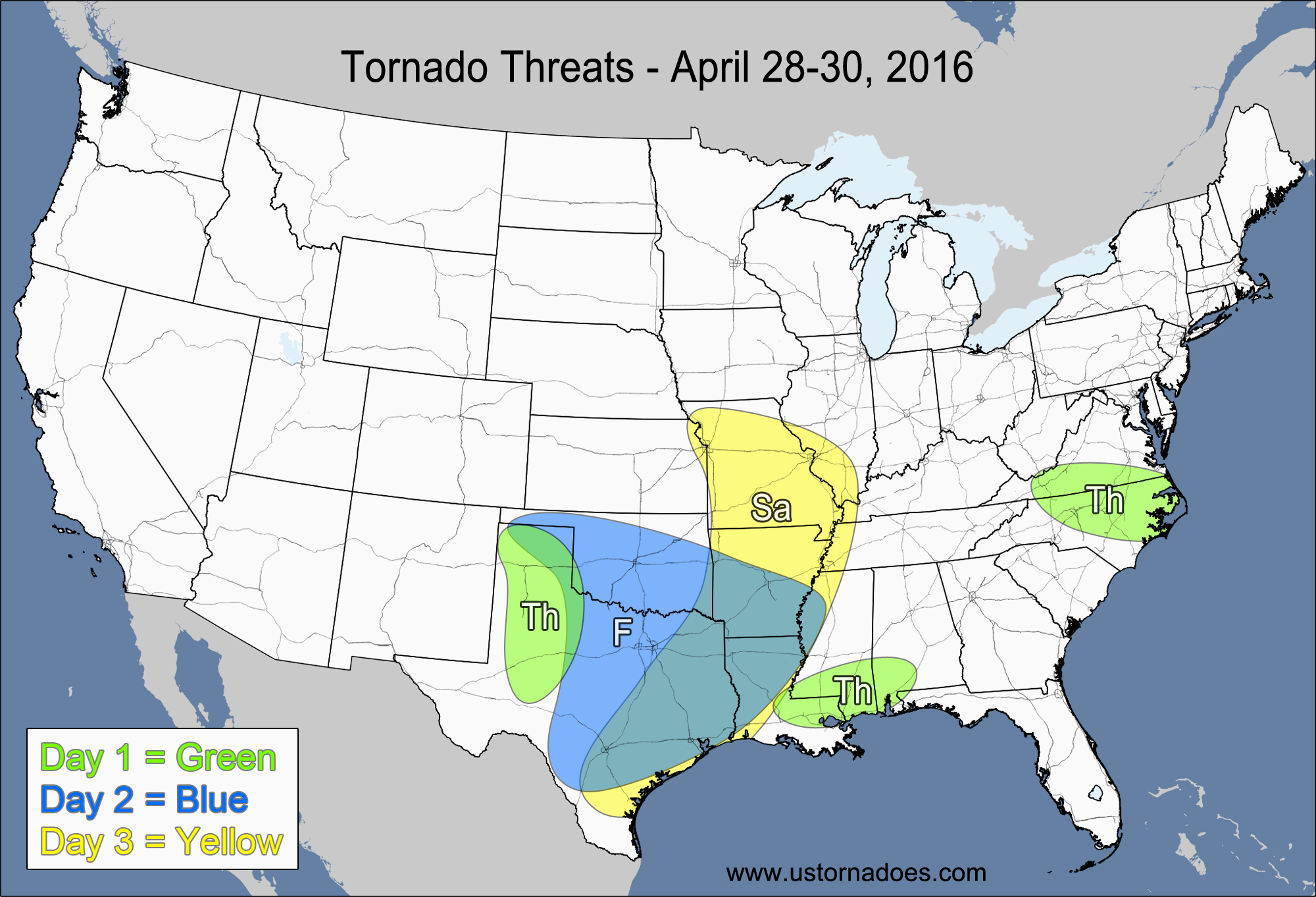 Tornado Threat Forecast: April 28-May 4, 2016