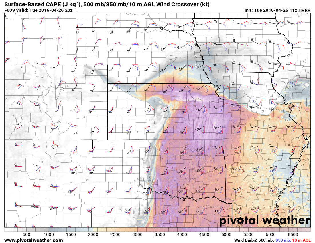 Storm chase target forecast: April 26, 2016