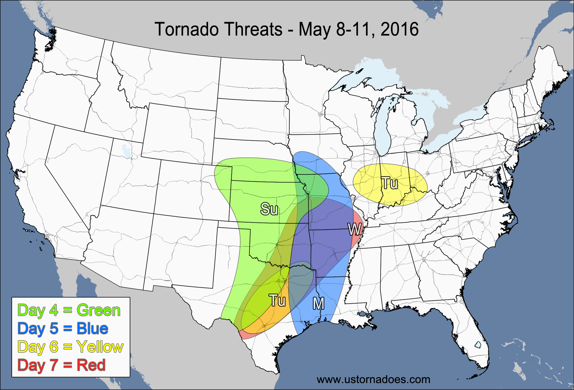 Tornado Threat Forecast: May 5-11, 2016
