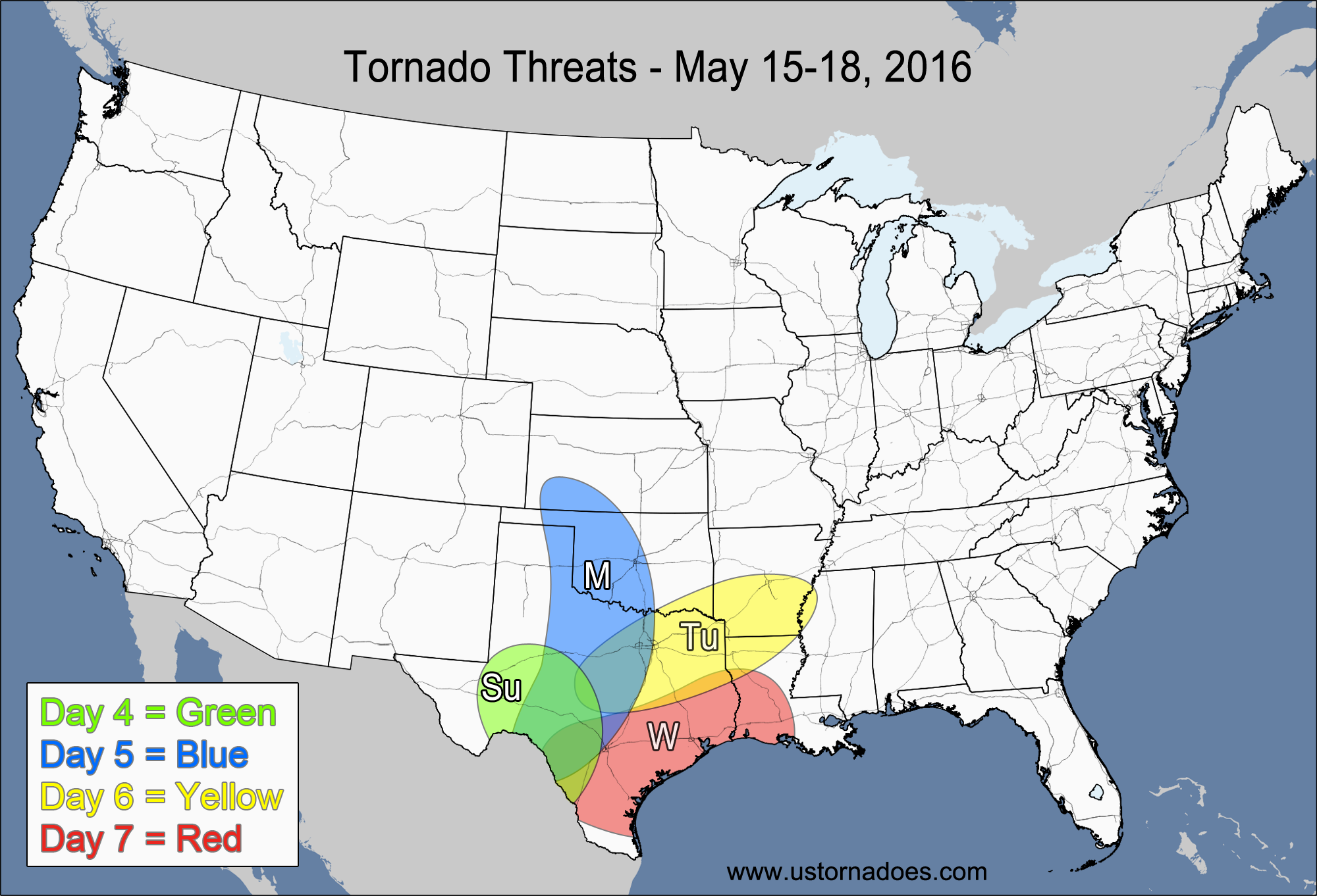 Tornado Threat Forecast: May 12-18, 2016