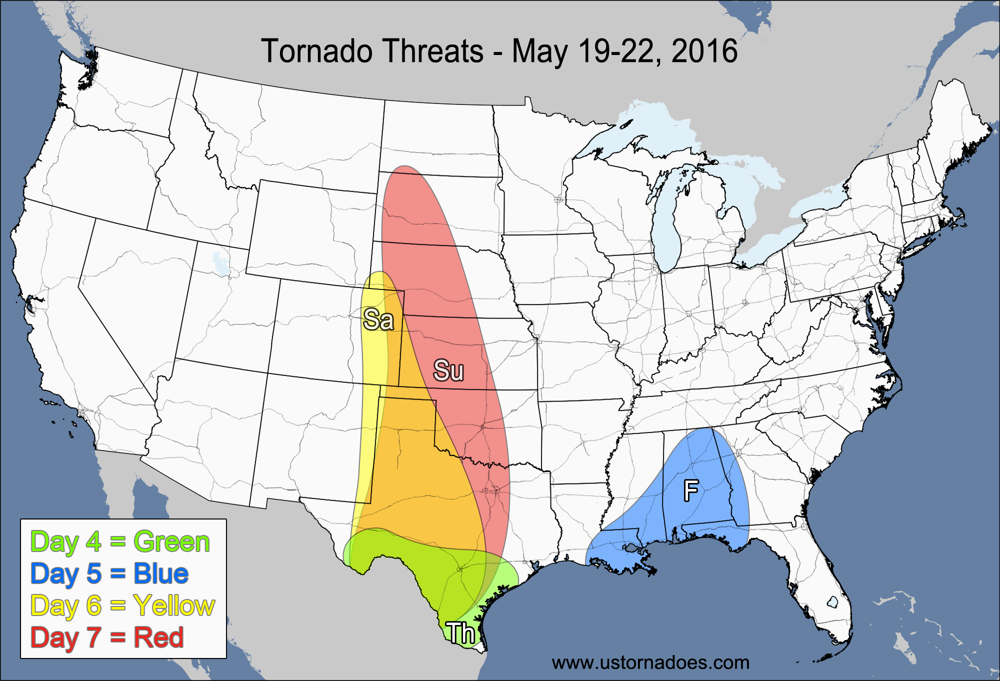 Tornado Threat Forecast: May 16-22, 2016