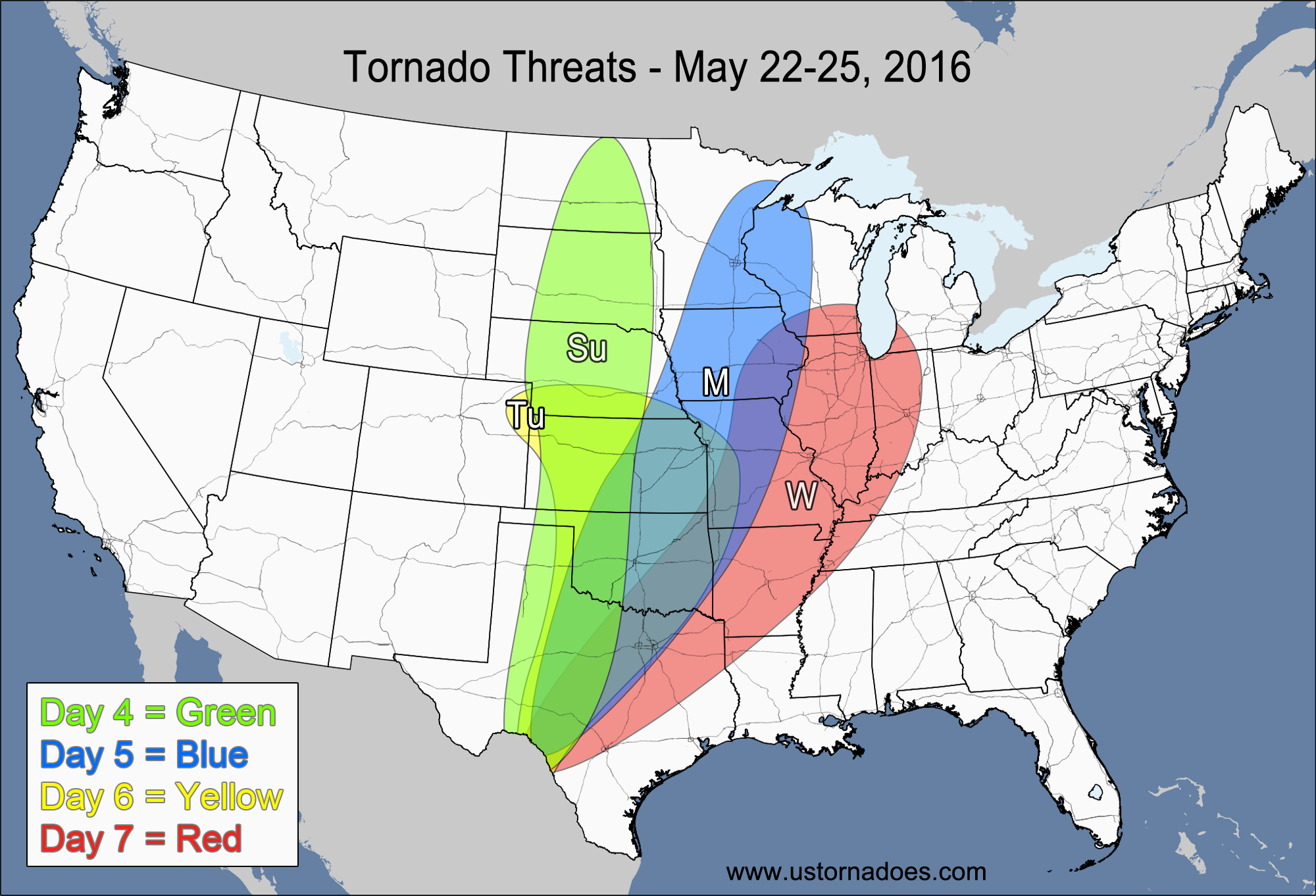 Tornado Threat Forecast: May 19-25, 2016