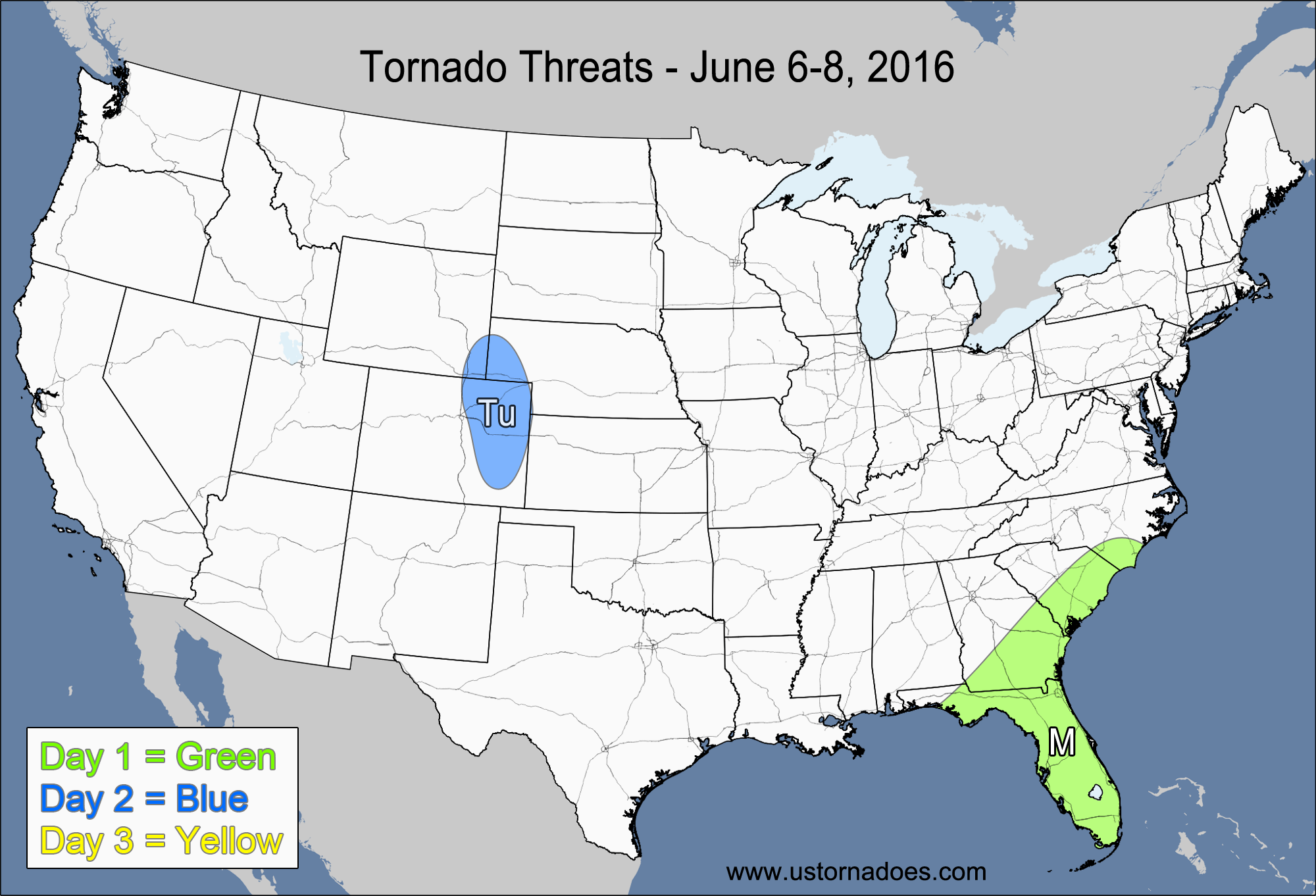Tornado Threat Forecast: June 6-12, 2016