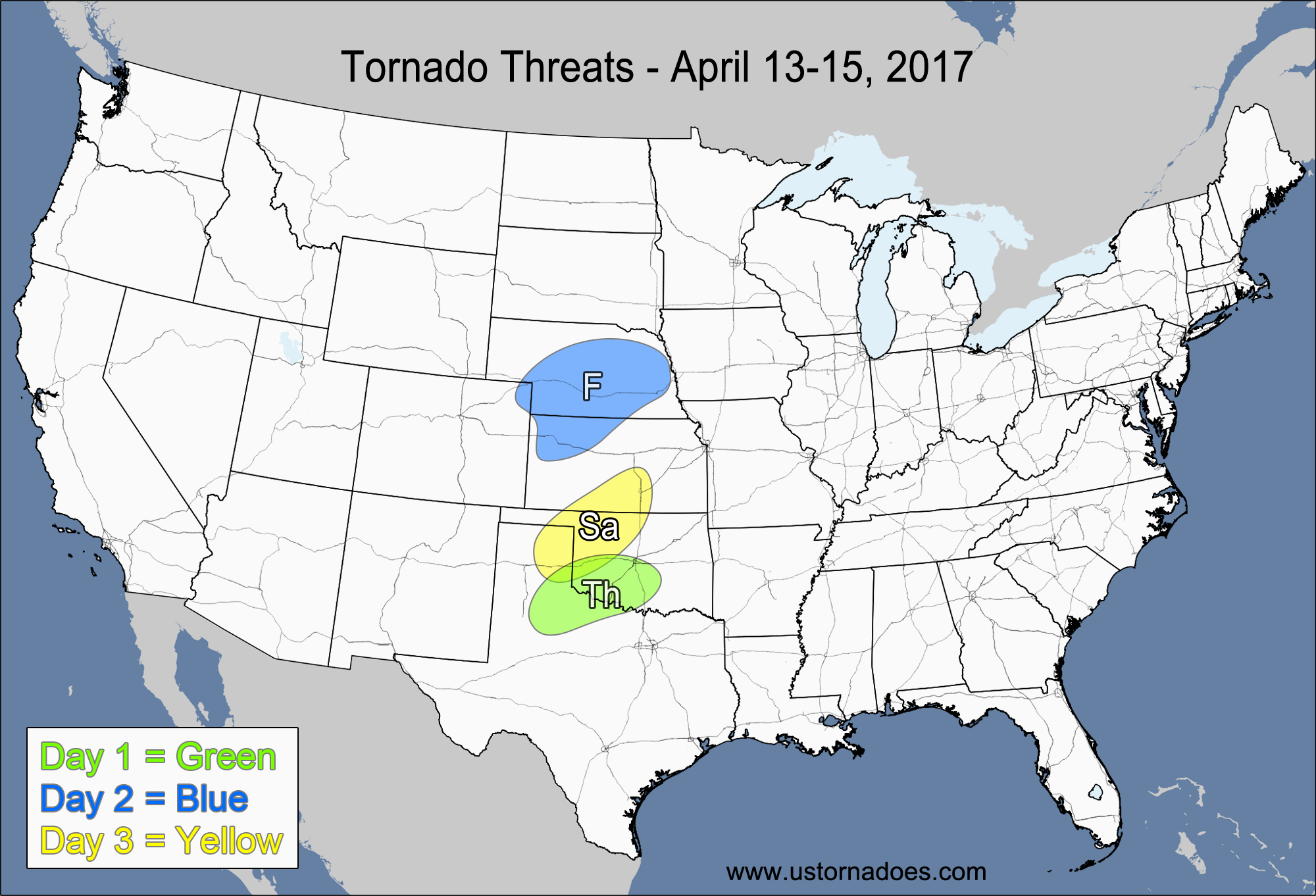 Tornado Threat Forecast: April 13-19, 2017
