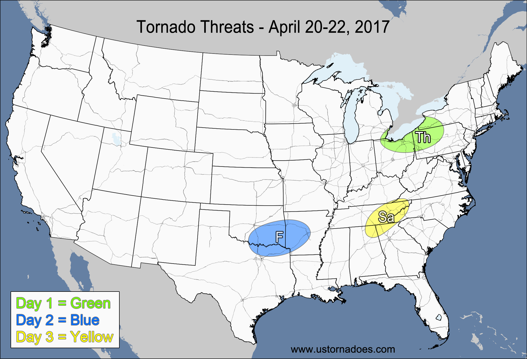 Tornado Threat Forecast: April 20-26, 2017