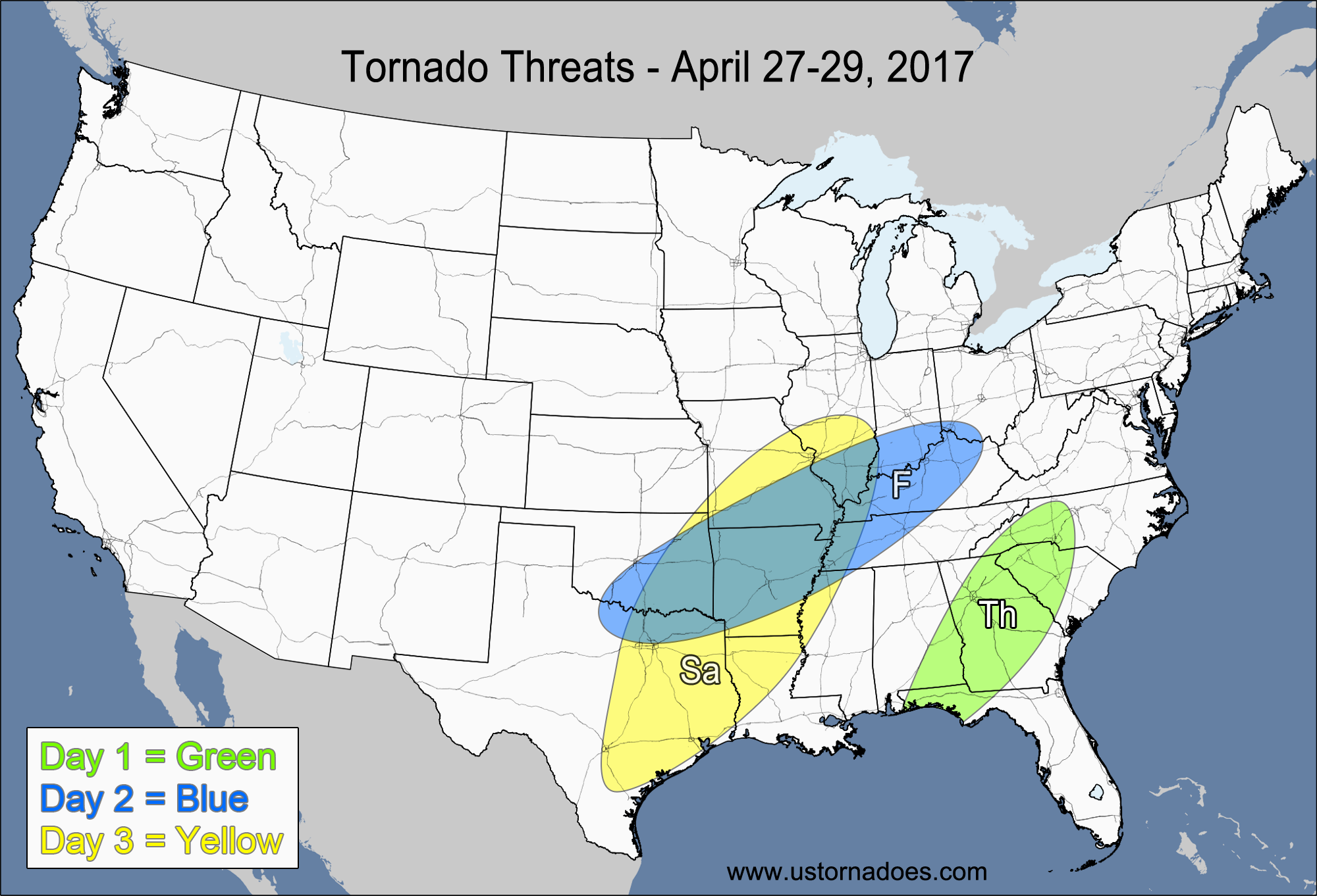 Tornado Threat Forecast: April 27-May 3, 2017